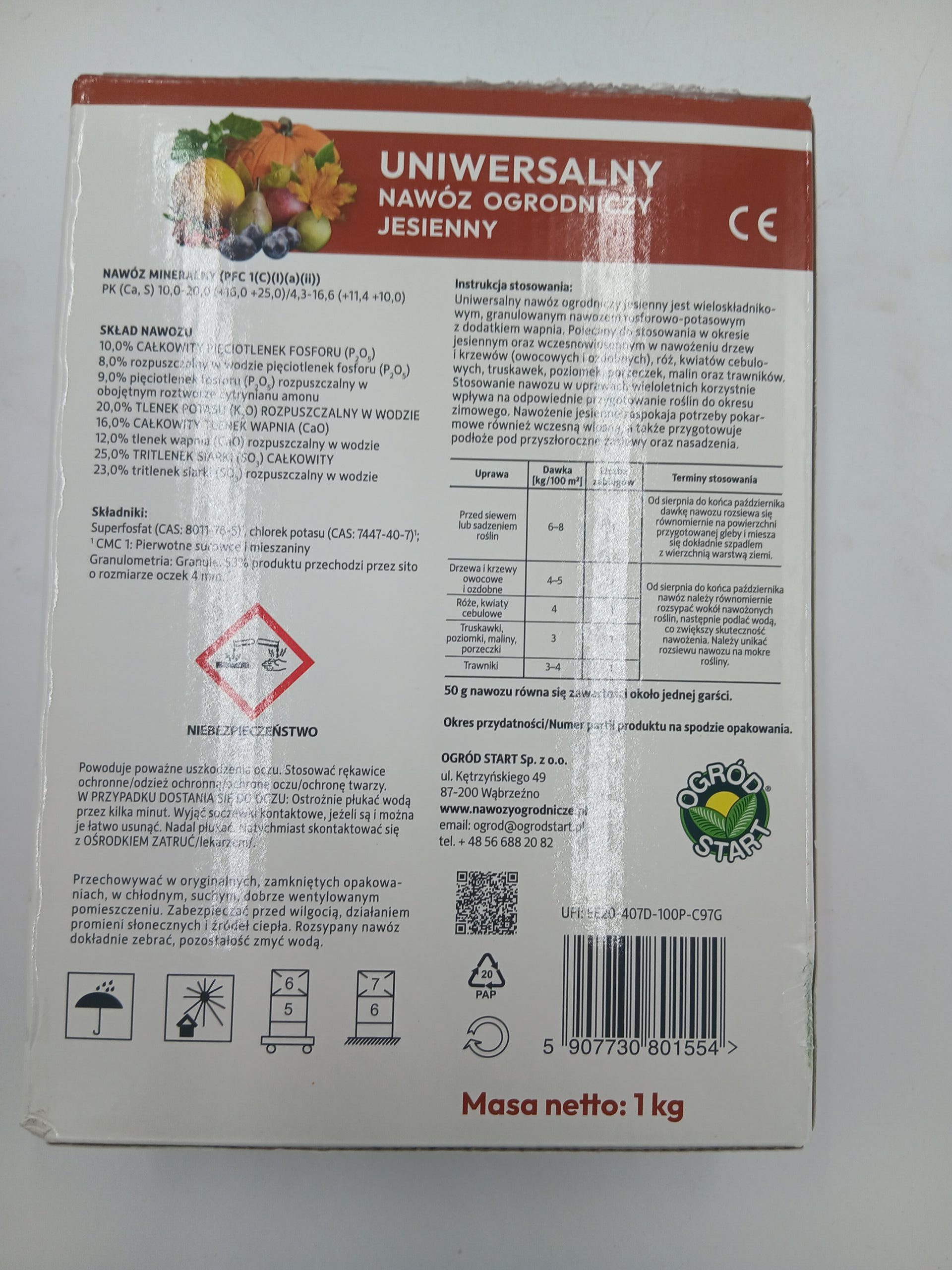 OGRÓD START UNIWERSALNY NAWOZ JESIENNY 1KG - obrazek 2